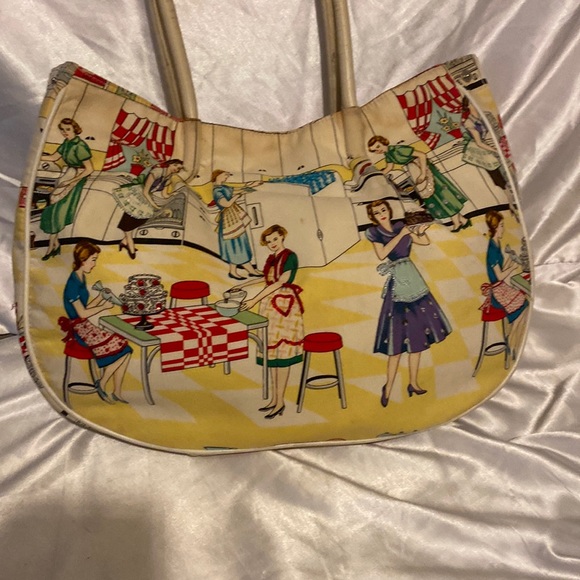 Vintage retro housewife tote bag - Picture 2 of 16